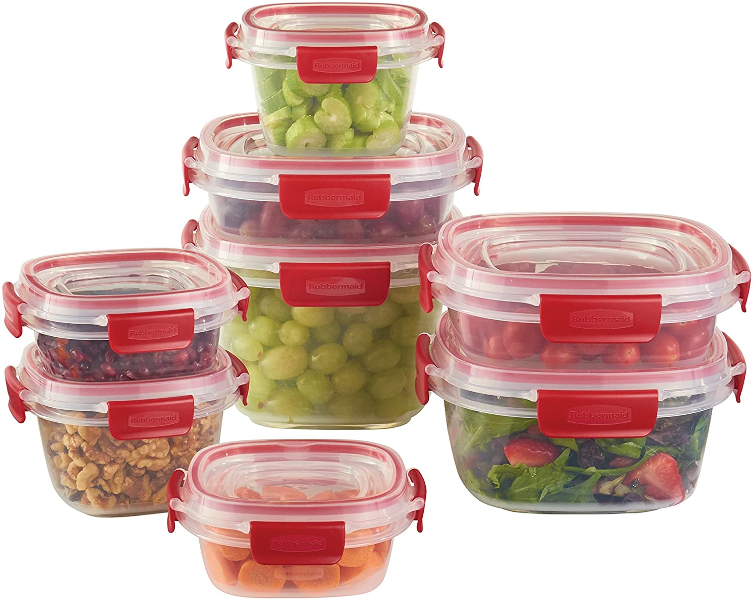 Rubbermaid Easy Find Lids Food Storage Container With Tabs, 3.3 L - Whole and All