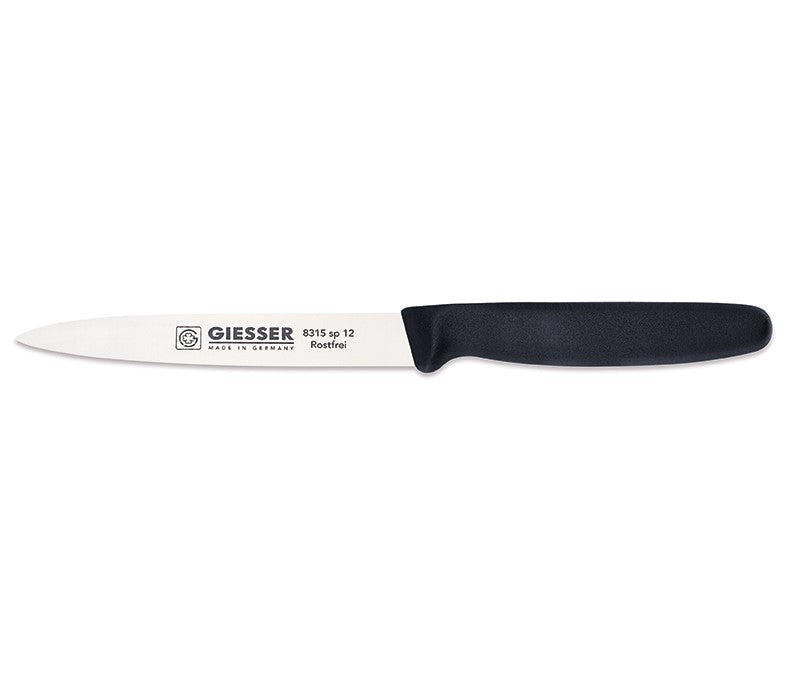 Giesser Paring Knife, Black Handle, 12 cm