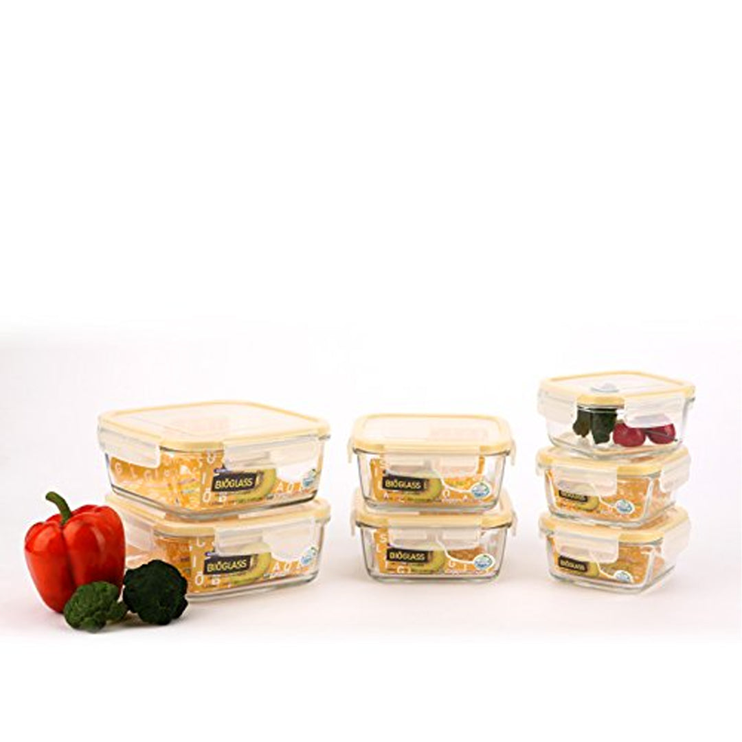Komax Bioglass Square Food Storage Container, 760 ml - Whole and All