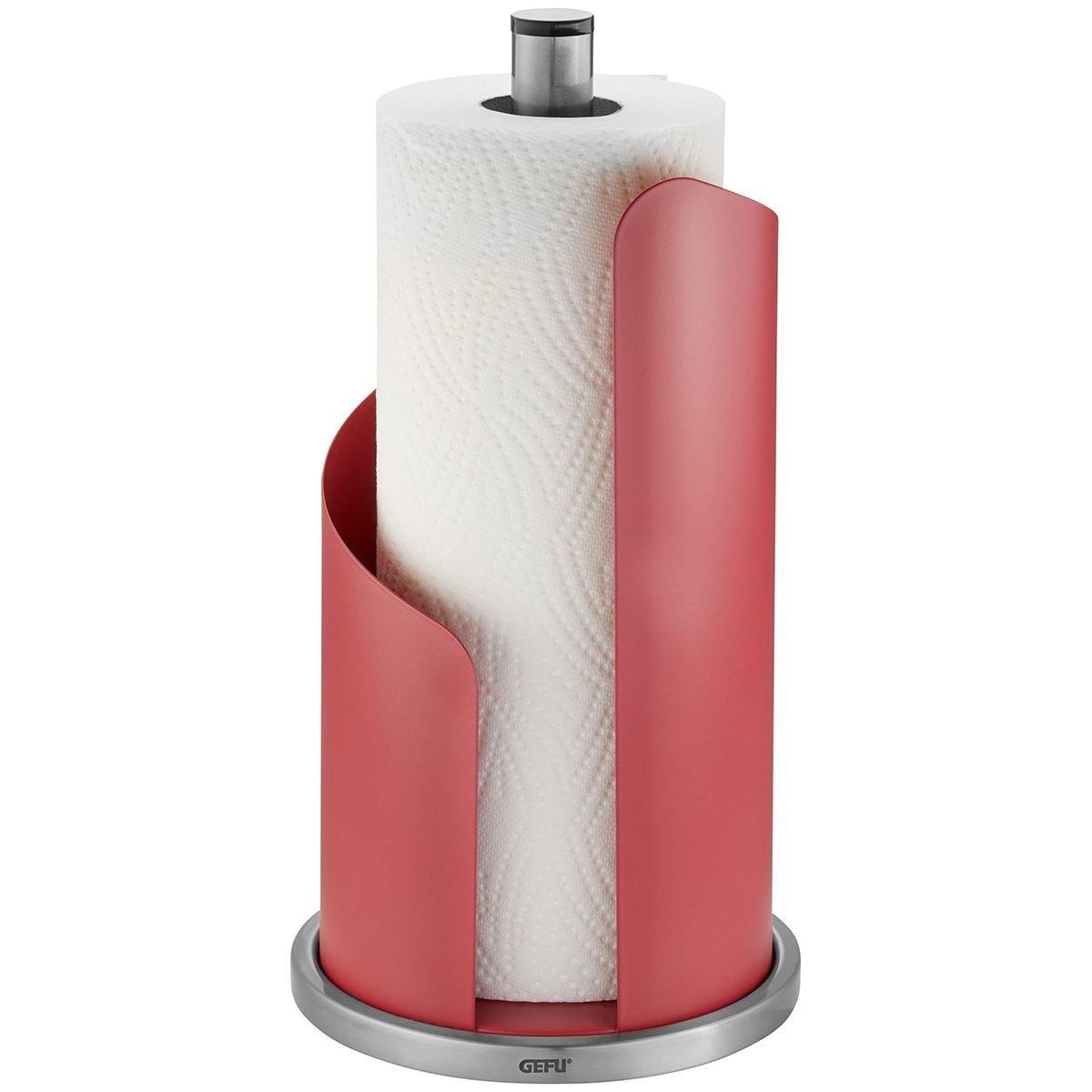 GEFU Kitchen Roll Holder Curve, Raspberry Red - Whole and All