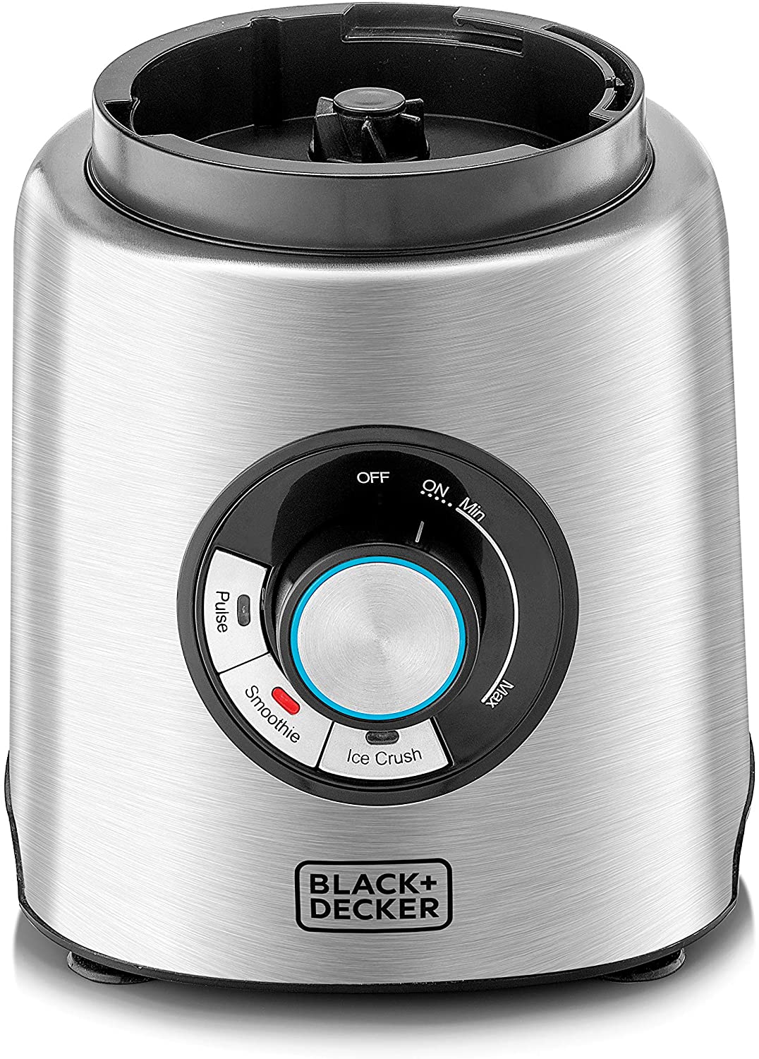 Black+Decker 1200W 1.7L High Power Premium Blender with Glass Jar, Black/Silver