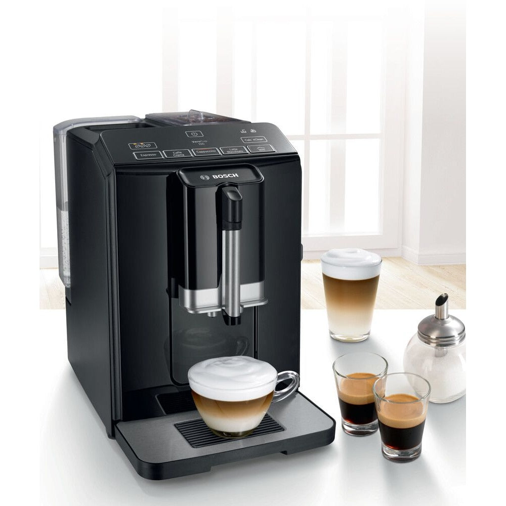 ماكينة تحضير القهوة الأوتوماتيكية بالكامل من بوش Verocup 100 (أسود)