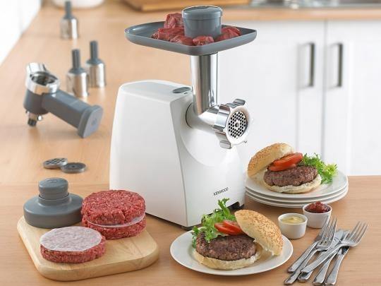 Kenwood Meat Grinder Mincer, 1400W (White) - Whole and All