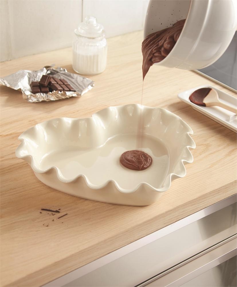 Emile Henry Ruffled Heart Dish - Whole and All