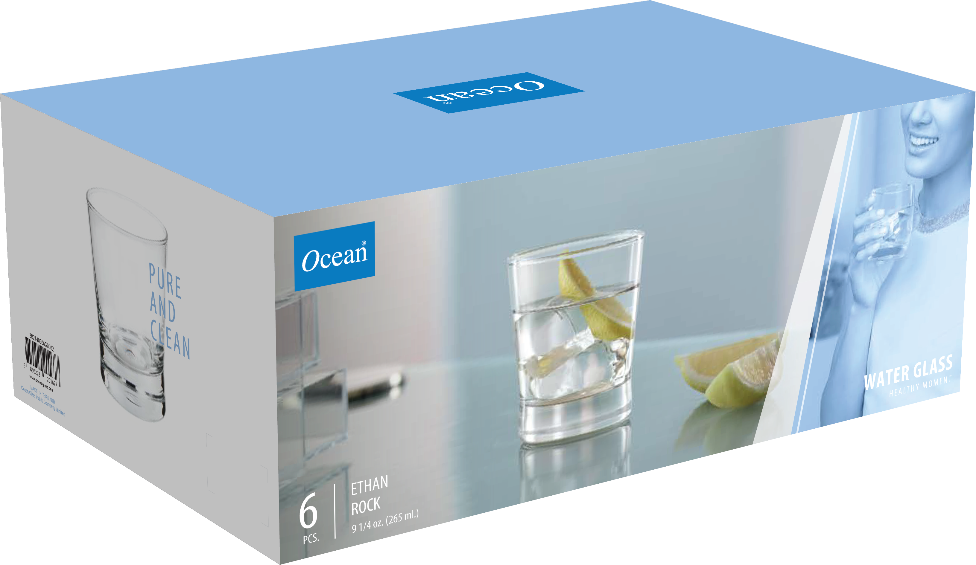 Ocean Ethan Double Rock, 360 ml (Set of 6 Pcs) - Whole and All