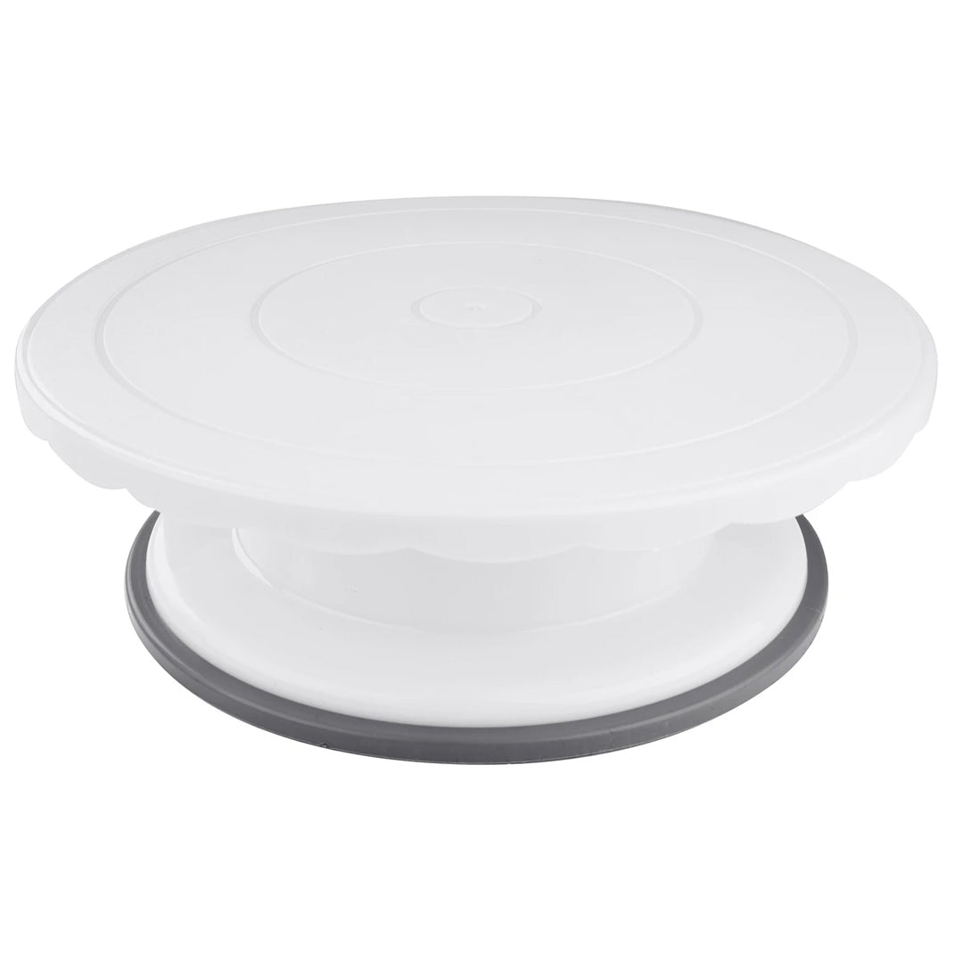 Dr. Oetker Decorating Turntable, White/Grey, 27.5X9 Cm - Whole and All