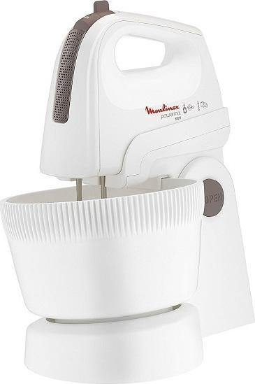 Moulinex Powermix Hand Mixer With Rotating Bowl, 3.3 L, 500W (White)