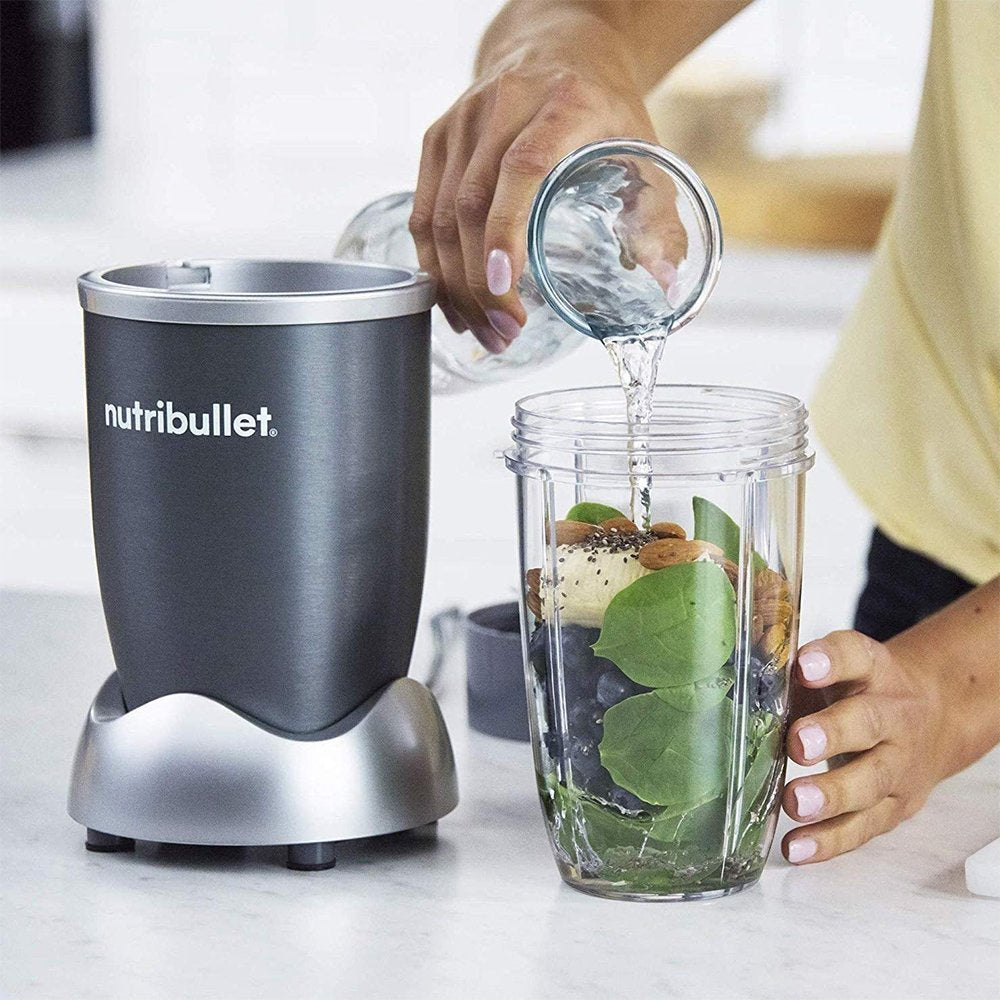 Nutribullet Multi-Function High Speed Blender, 600 Watts, 12 Piece Set, Gray - Whole and All