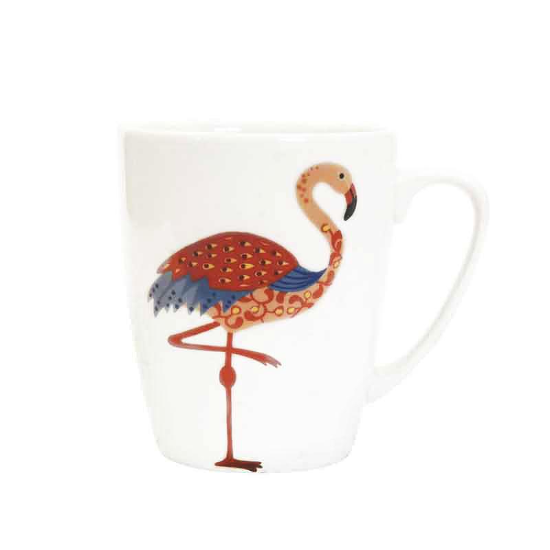 Churchill Paradise Birds Oak Mug Flamingo, 400 ml - Whole and All