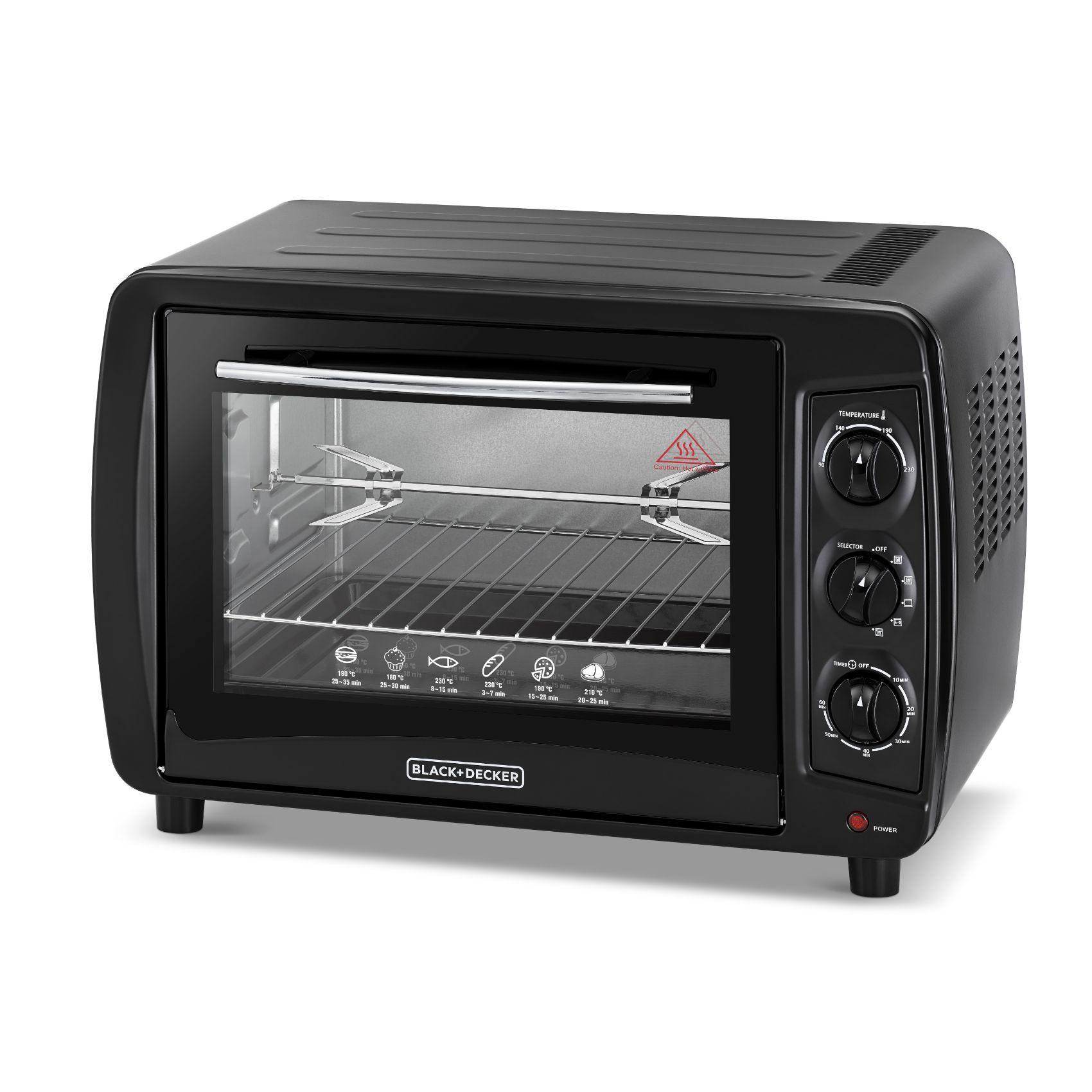 Black+Decker Double Glass Multifunction Toaster Oven with Rotisserie for Toasting - Whole and All
