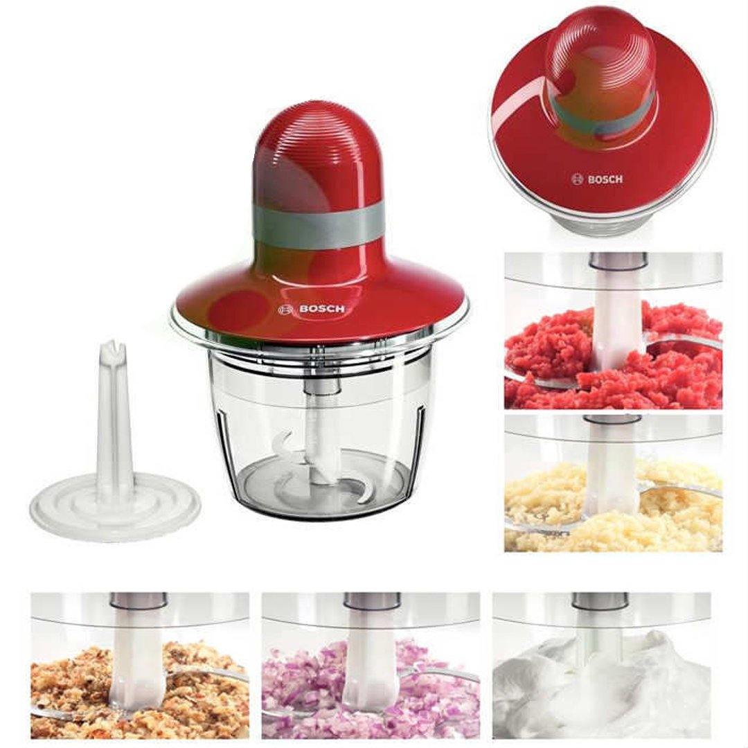 Bosch Food Chopper, 400W, Red/Grey - Whole and All