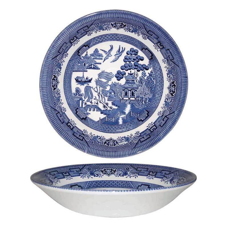 Churchill Blu Willow Mint Coupe Bowl, 20 cm - Whole and All
