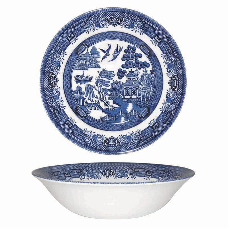 Churchill Blu Willow Mint Salad Bowl, 24 cm - Whole and All