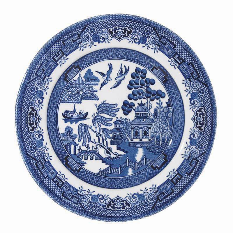 Churchill Blu Willow Mint Plate, 17 cm - Whole and All