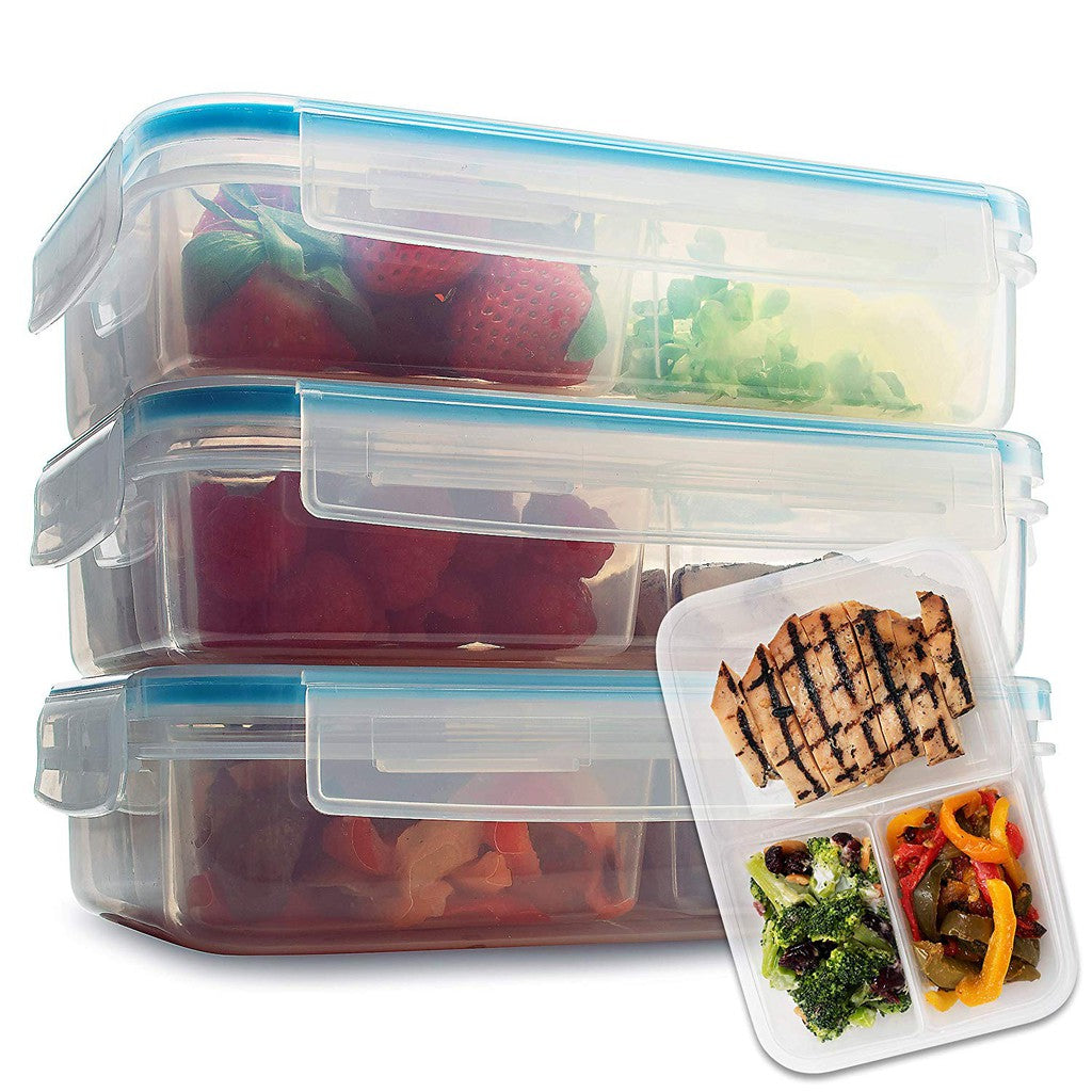 Komax Biokips Rectangular Food Storage Container With Separator, 1.1 L - Whole and All
