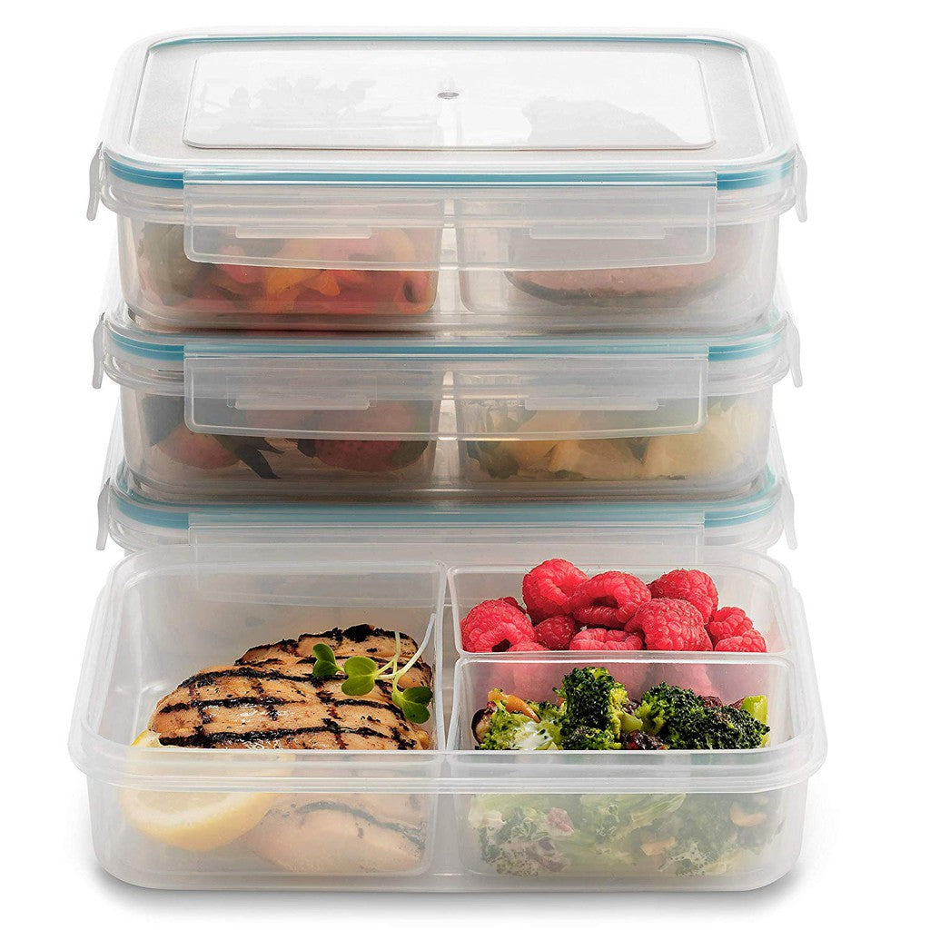 Komax Biokips Rectangular Food Storage Container With Separator, 1.1 L - Whole and All
