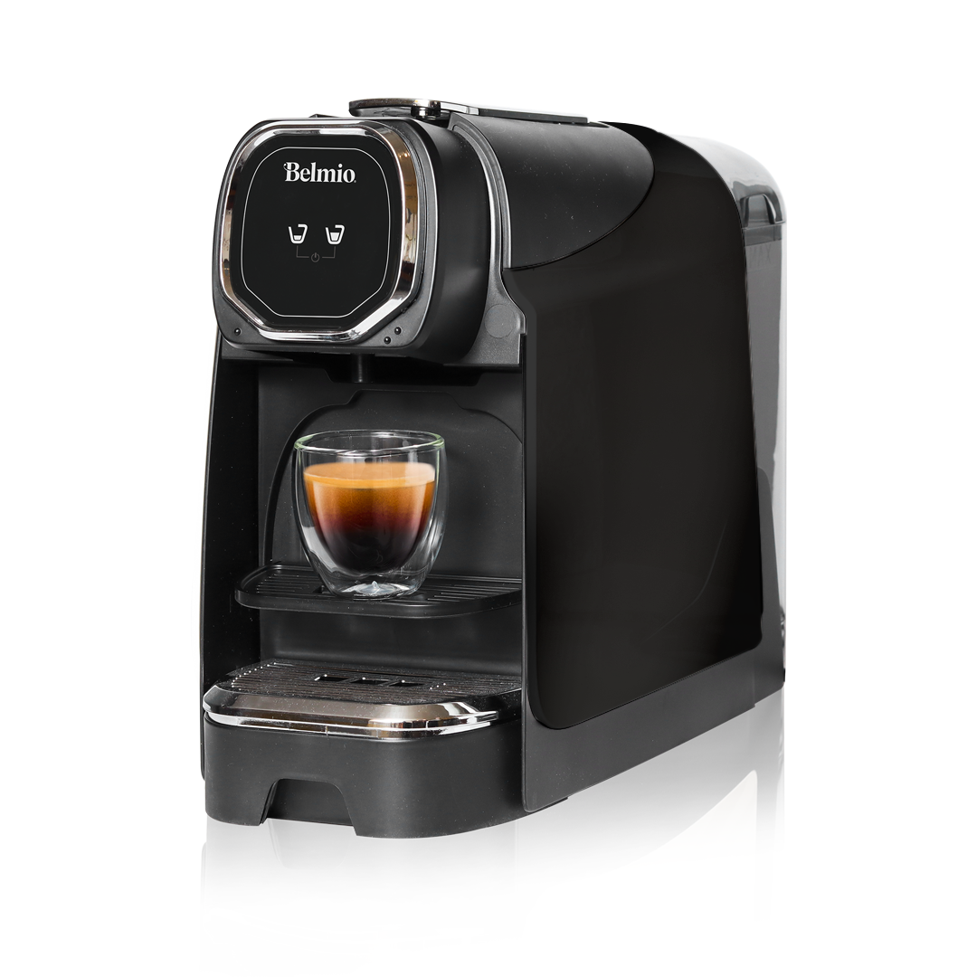 Belmio Lario Espresso Coffee With Adjustable Doses Short / Long Coffee,1,8 Liter Black