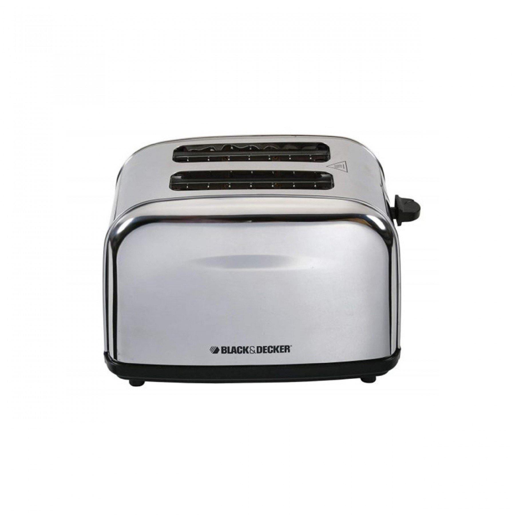 Black+Decker 2 Slice Stainless Steel Toaster 220V, 1050W - Whole and All