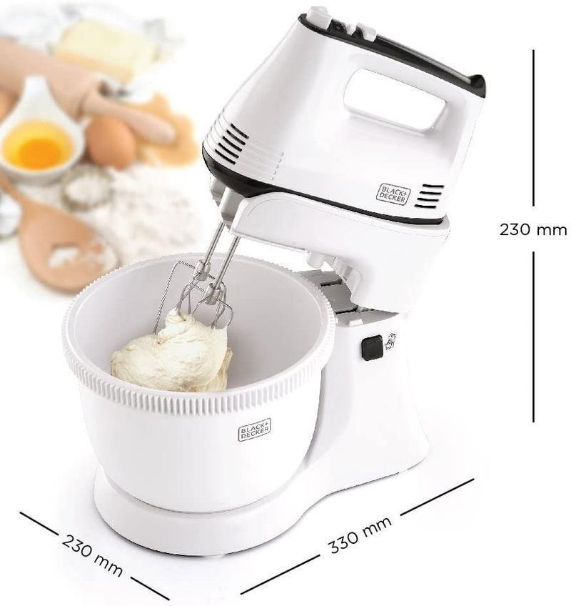 Black+Decker 300W Bowl & Stand Mixer - Whole and All