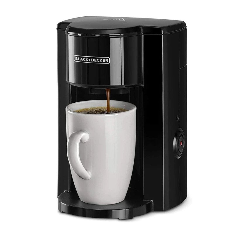 Black+Decker  Coffee Machine with Coffee Mug for Drip Coffee & Espresso, 1 Cup, 350W