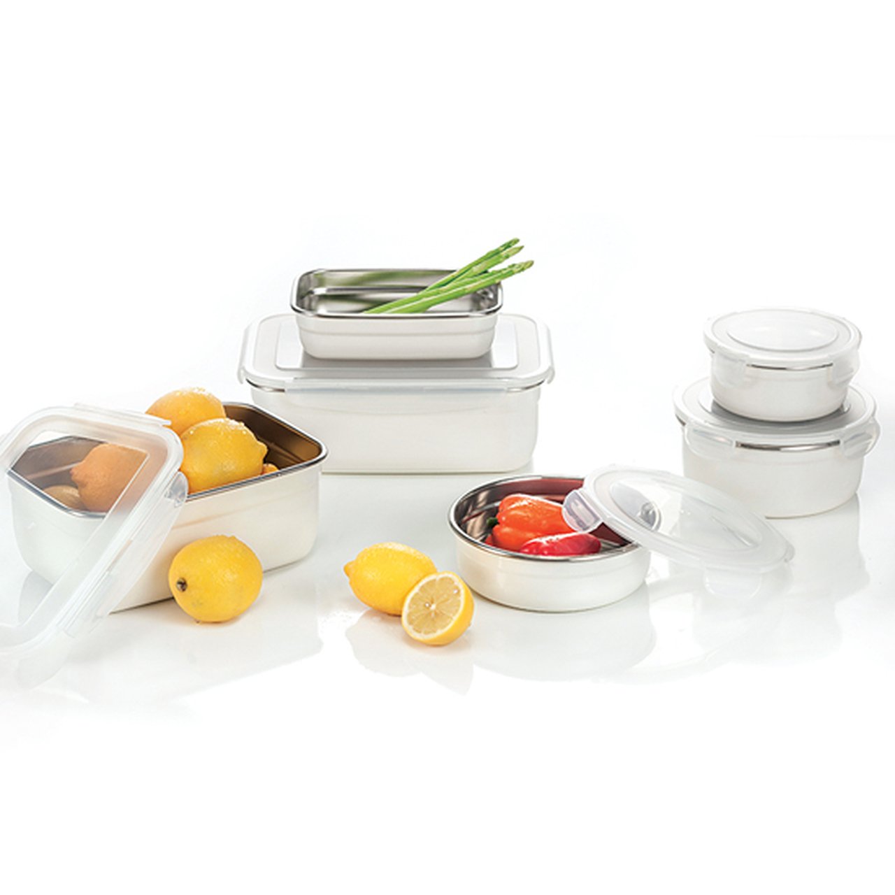 Komax Stenkips S.S Round Food Storage Container, 2 L