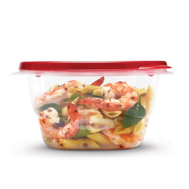 Rubbermaid TakeAlongs Deep Square Food Storage Container, 1.2 (4 pack)