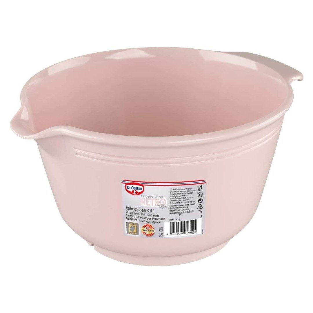Dr. Oetker "Retro" Mixing Bowl, Rose, 23X14 Cm, 3L - Whole and All