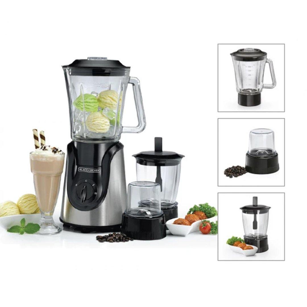 Black+Decker 220F Glass Blender with Grinder and Mincer Chopper, 600W - Whole and All