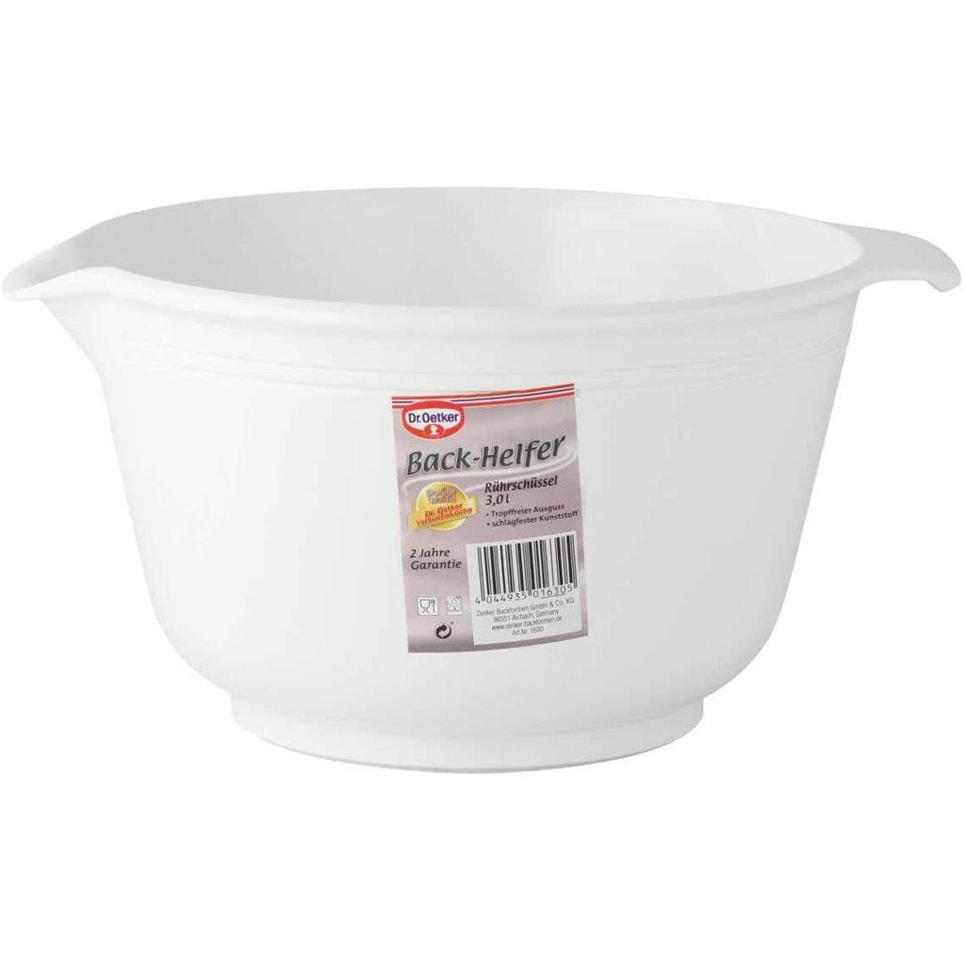 Dr. Oetker Mixing Bowl, White, 23X14 Cm, 3L - Whole and All