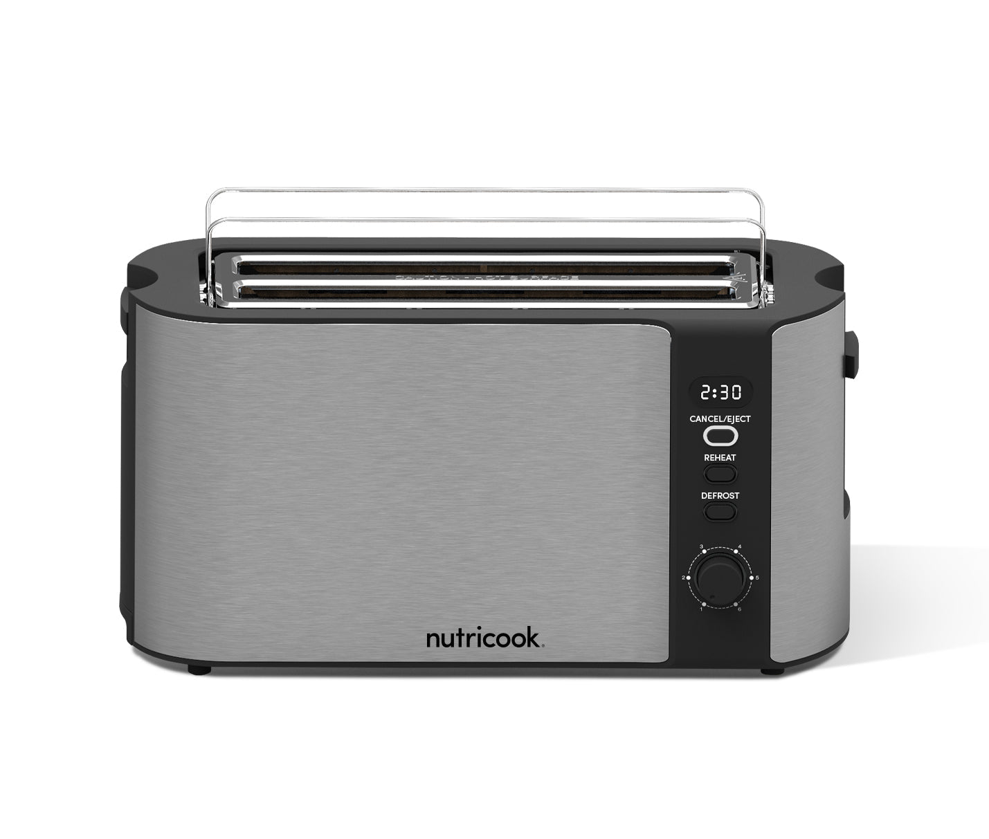 Nutricook 4 Slice Stainless Steel LED Digital Toaster, 1500W
