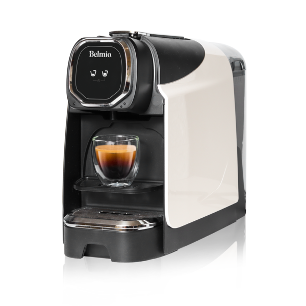 Belmio Lario Espresso Coffee With Adjustable Doses Short / Long Coffee,1,8 Liter White