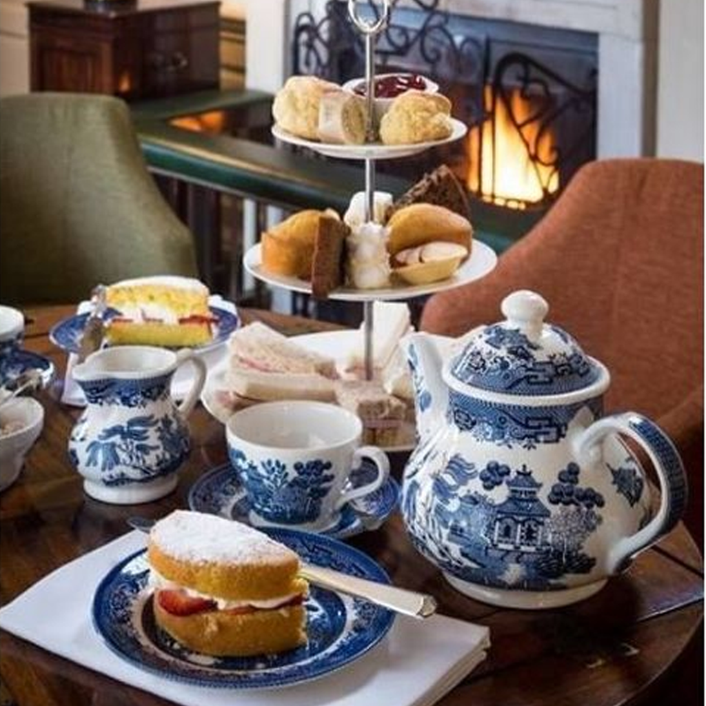 Blue willow tea sales set